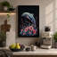 Dolphin Among Blooms Modern - Wrapped Canvas-1506072418-1506072419