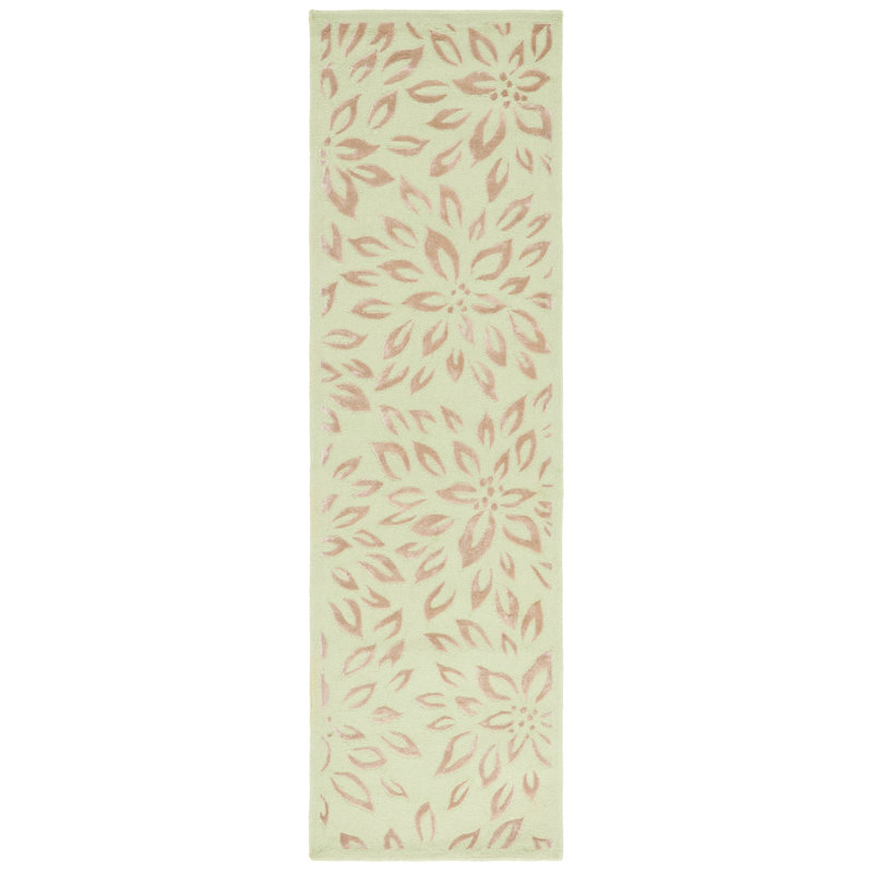 Bourque Hand Tufted Wool Floral Rug, Runner 2'3" x 8'