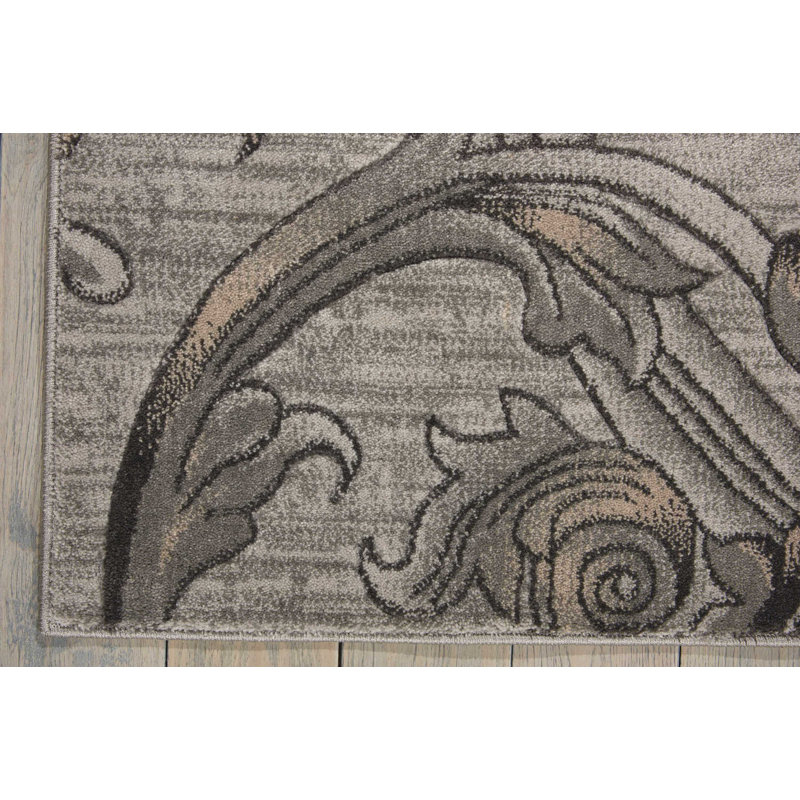 Tapis gris contemporain Ashli, Rectangle 7 pi 10 po x 10 pi 6 po