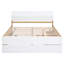 Structure de lit avec lit gigogne simple et 2 tiroirs ultrabrillants-313238396