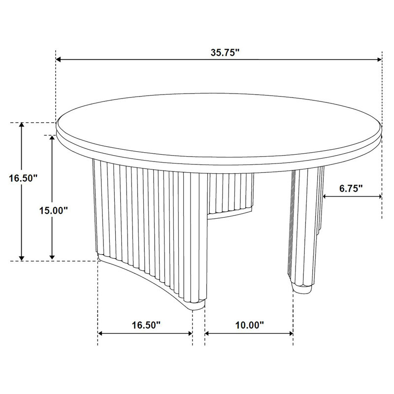 Ensemble de 3 tables basses rondes brun clair Adina, 3 pièces: table basse, 2 tables de bout