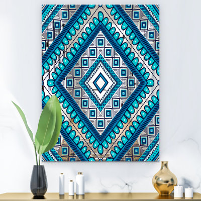 Miroir d'appoint triangulaire bohémien et éclectique