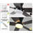 42" 5 - Blade  Dimmable RGB Reversible LED Ceiling Fan with Light Kit and Remote Control