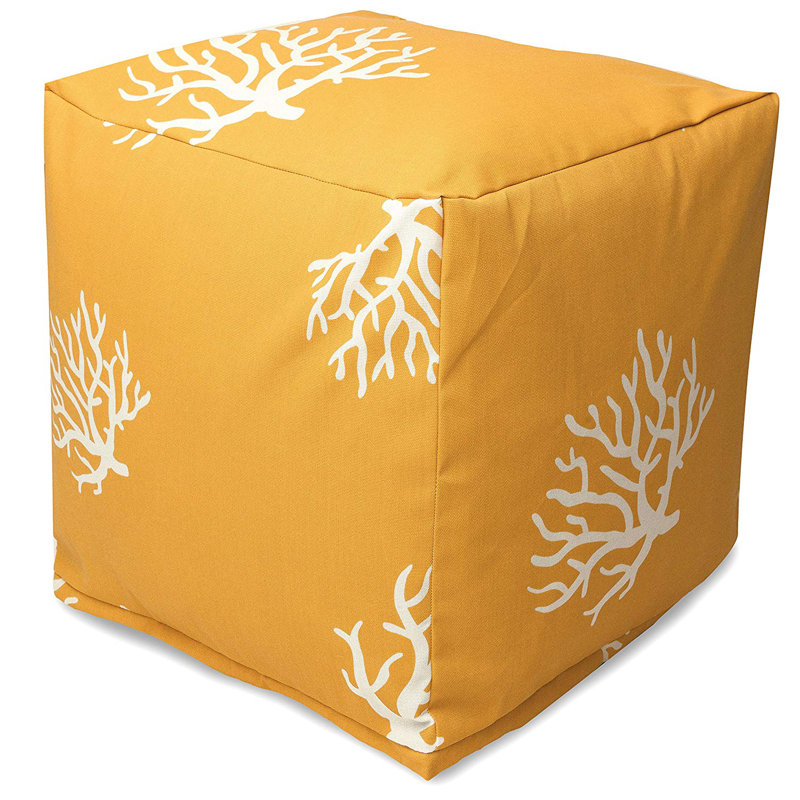 Rowley Outdoor Ottoman, Yellow