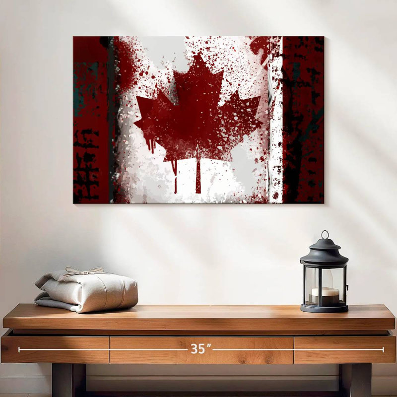 Drapeau du Canada rustique, H 16 po x l 24 po