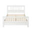 Lit plateforme double en bois avec tête et pied de lit, structure de lit en bois robuste, conception classique-70332229