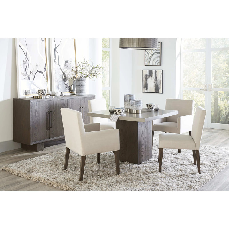 Meria Upholstered Parsons Chair in Beige