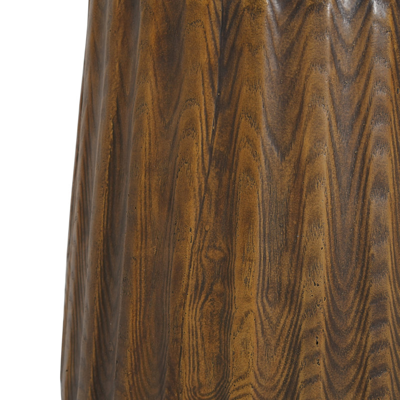 Table d'appoint d'extérieur d'intérieur - Table de bout durable de style souche d'arbre pour patio, jardin, salon