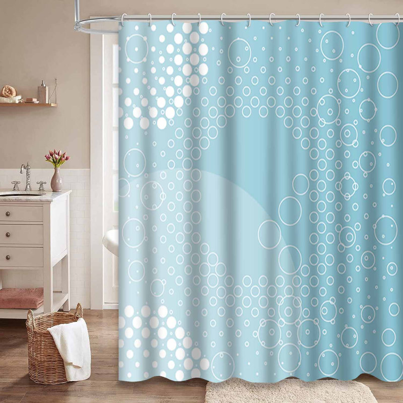 Rideau de douche Circles, L 72 po x l 84 po