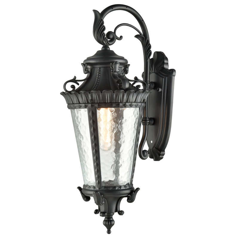 Moa Outdoor Aluminum Wall Light, Black
