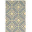 Tapis d'intérieur / extérieur gris / doré à motif géométrique crocheté à la main Ramsgate-16761928
