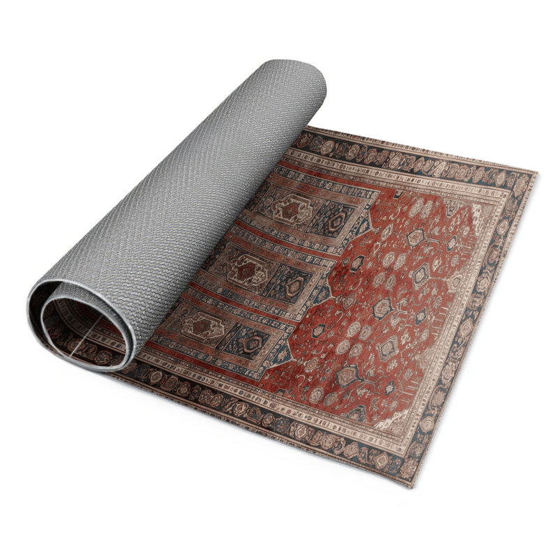 Tapis d'intérieur et d'extérieur brun Persian, Rectangle 4pi x 6 pi
