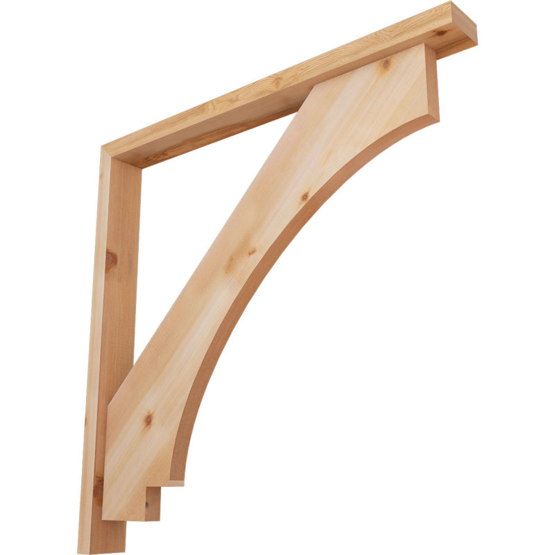 Support de bloc impérial avec entretoise décalée, 34 x 34, Cèdre rouge occidental de l 3 1/2 po (lisse)