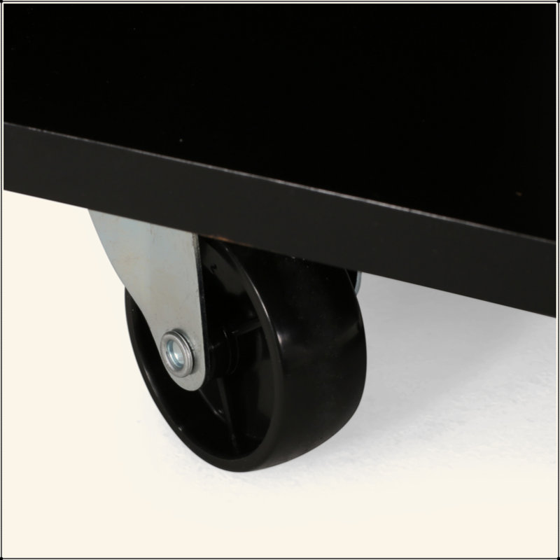 KITCHEN CART WITH 2 DRAWERS+1 DOOR, Black