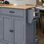 Armoire de cuisine à 4 portes et 2 tiroirs avec îlot de cuisine-1873193901