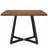 31.5 Inch Square Dining Table for Small Spaces, Rustic Brown Industrial Design with Black Metal Frame, Ideal for Apartments and Breakfast Nooks