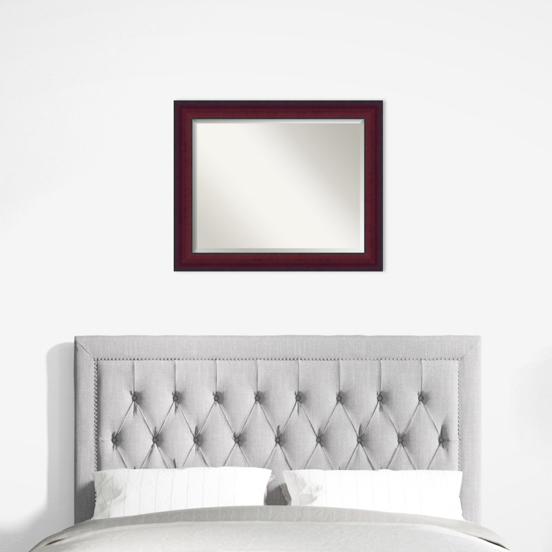 Jermall Solid Wood Rectangle Wall Mirror, 29.25" H x 41.25" W