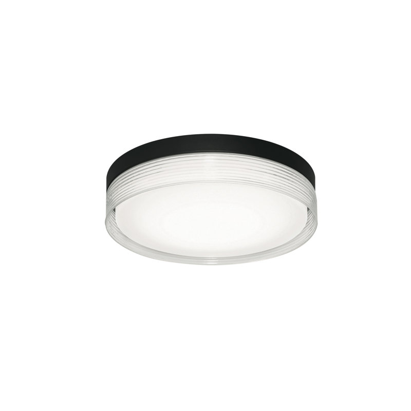 Scarito Acrylic LED Flush Mount, Black, 12"