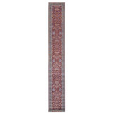 Hand Knotted Wool Area Rug in Purple And Blue
