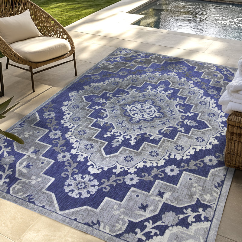 Tapis intérieur / extérieur Kalab Amira, Rectangle 8 pi 9 po x 13 pi 1 po