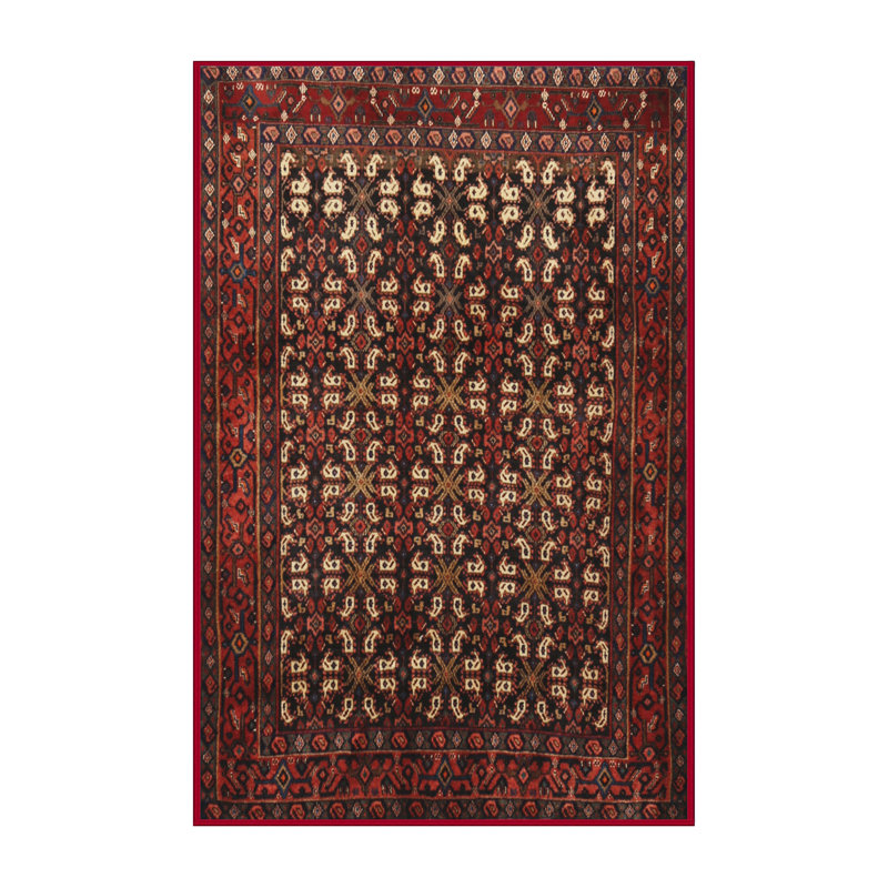 Tapis oriental rouge / ivoire, Rectangle 8 pi x 12 pi