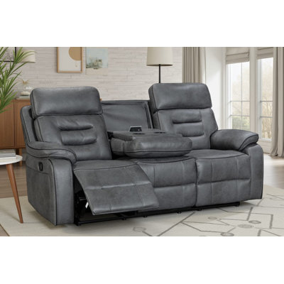 Bittany 3 Seater Faux Leather Electric Reclining Sofa