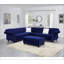 Repose-pieds en velours indigo Living