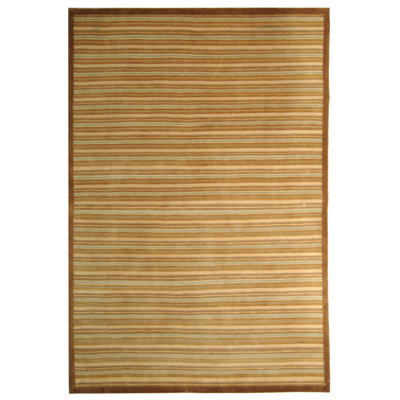 Bernick Tibetan Hand Knotted 100L Wool Striped Rug