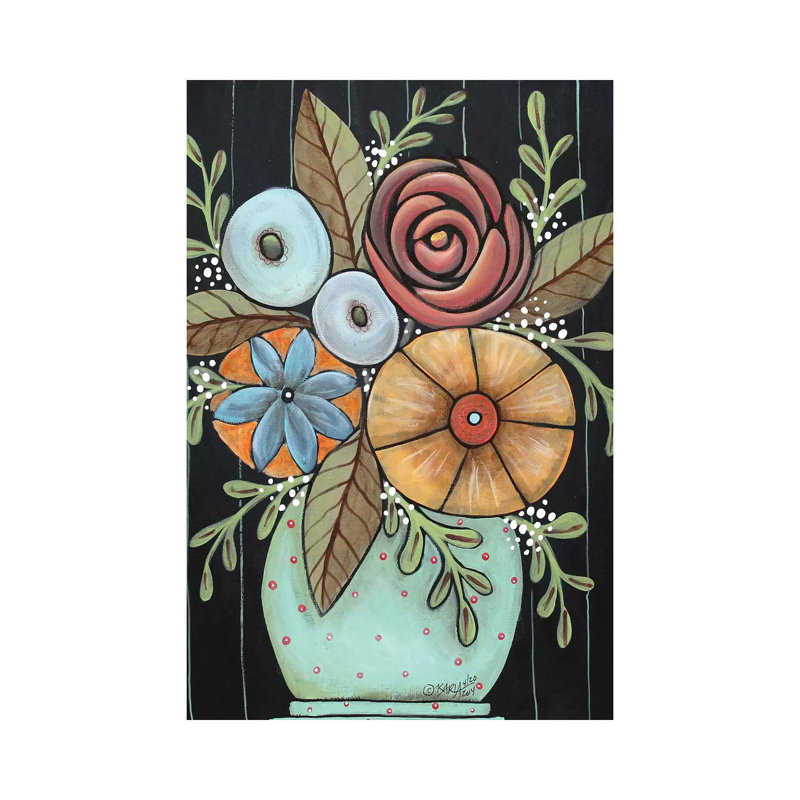Prim Floral by Karla Gerard - Wrapped Canvas Graphic Art Print, 66.04 cm H x 45.72 cm W x 3.175 cm D