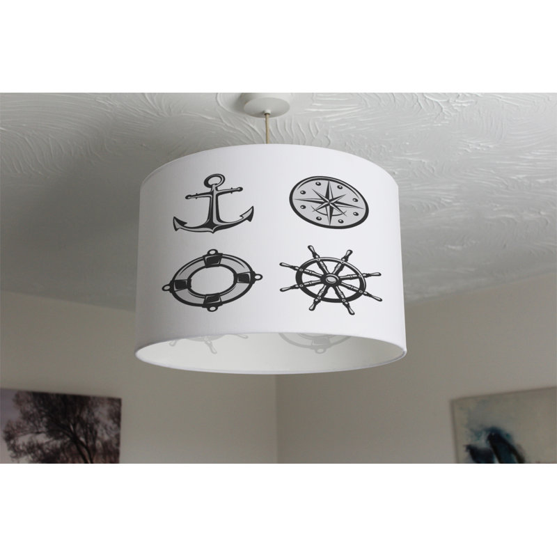 Cotton Drum Lamp Shade ( Uno ), 25cm H x 40cm W x 40cm D