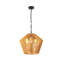 Lampe suspendue de 17 po en corde de chanvre - luminaire artisanal pour îlot de cuisine, salle à manger, finition naturelle de chambre à coucher, fer à repasser à hauteur réglable et salle à manger décorative