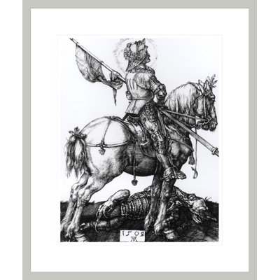 Saint-George et le dragon par Albrecht Dürer - impression giclée encadrée