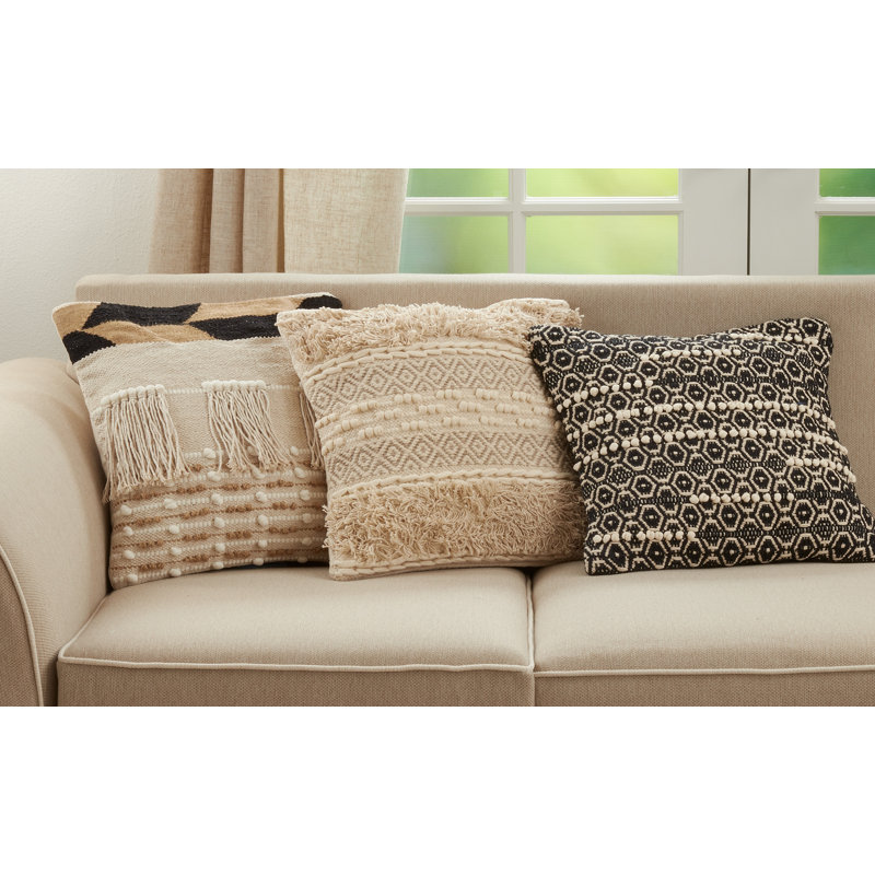 Natural Cotton Moroccan Design Euro Pillow Cover