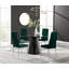 Beca Statement Pedestal Round Dining Table Set & 4 Luxury Velvet Dining Chairs-90654898-90654909