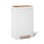 Reset 13 Gallon Kitchen Trash Can, Stainless Steel Hand Free Step Trash Can with Quiet-Close Lid-1160717988-1150266218
