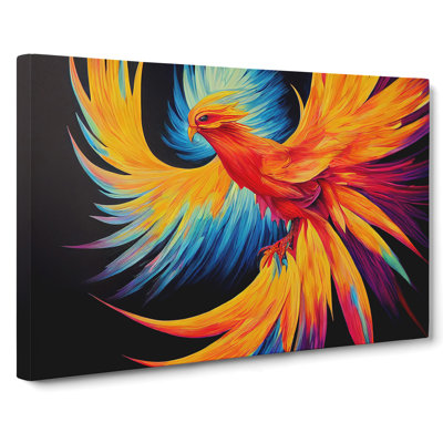 Mind Blowing Phoenix Bird - Wrapped Canvas