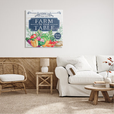 «Farm To Table Crops On Wood» par Mollie B., impression