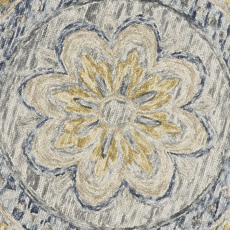 Dickie Hand Tufted Wool Indoor Rug, Round 6'
