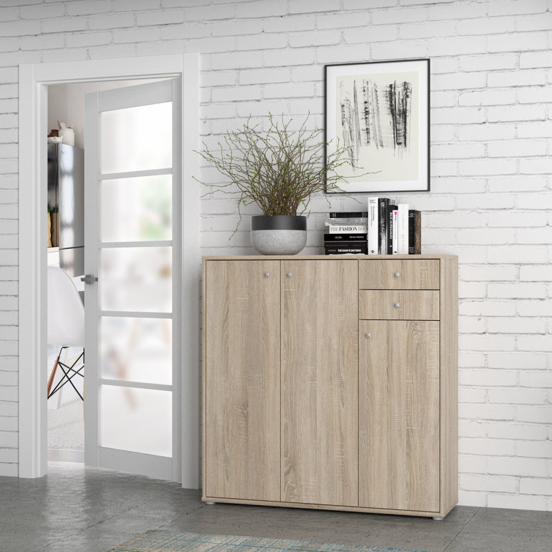Amandla 108.8cm W 2 - Drawer Chest of Drawers, Sonoma Oak
