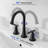 Widespread Faucet 2-handle Bathroom Faucet with Drain Assembly-99403213