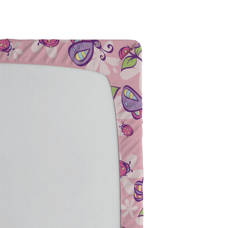 Drap-housse orange Ambesonne, Rose pâle / floral lavande, Drap-housse de taille double