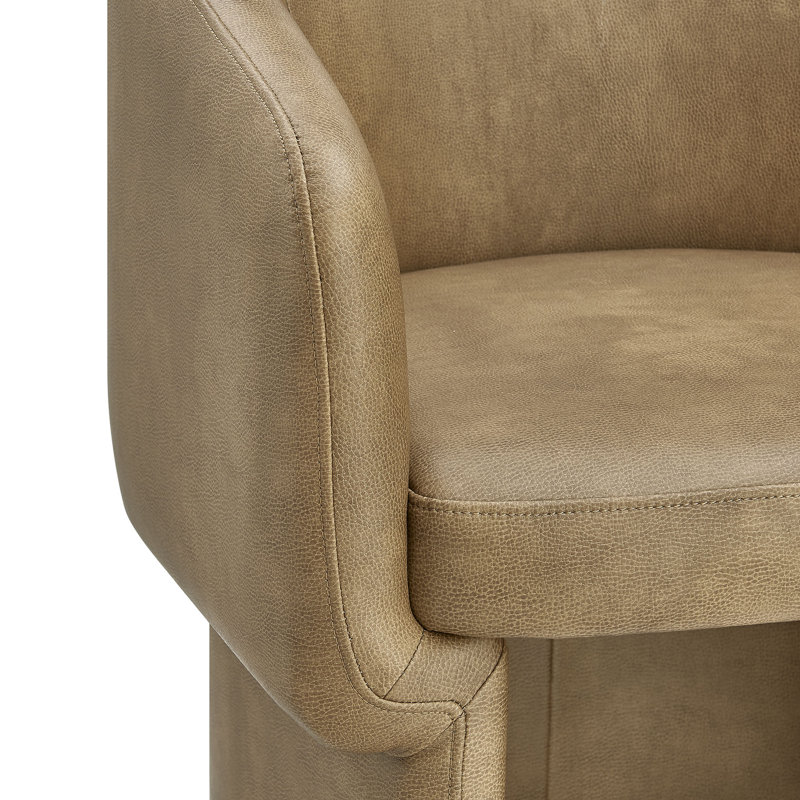 Chaise en cuir végétalien Verity, Toast
