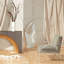 Swoop Chair-Grey Velvet-Nickel