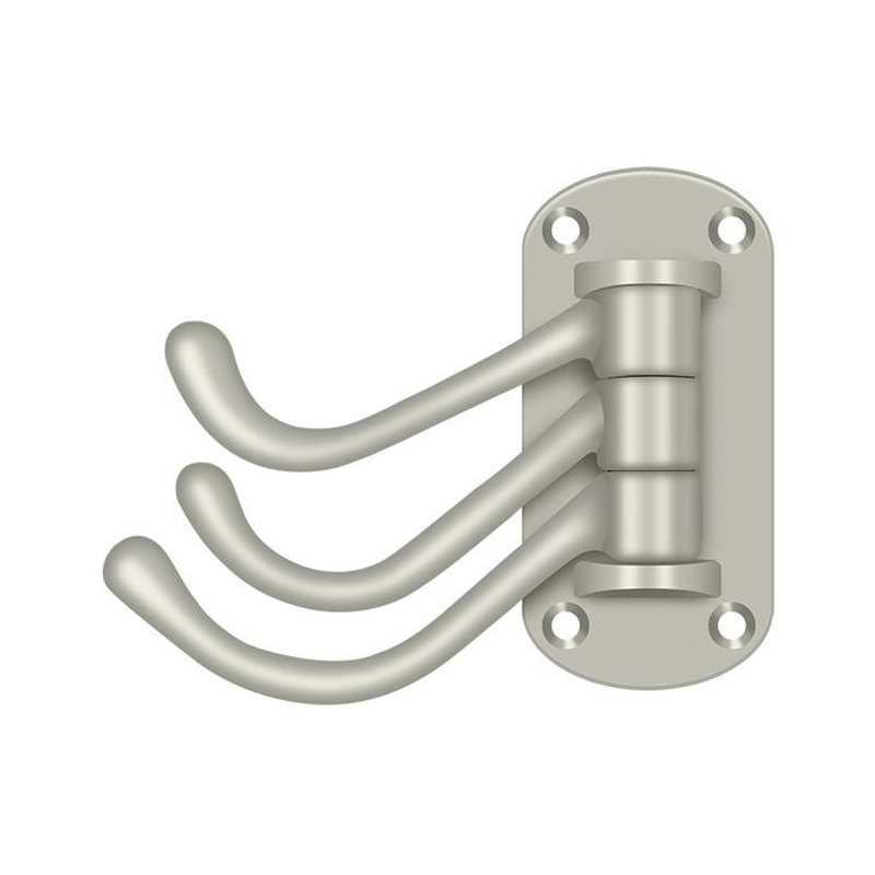 Triple Robe Hook, Brushed Nickel