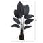 4 pi. Palmier artificiel noir d'Halloween