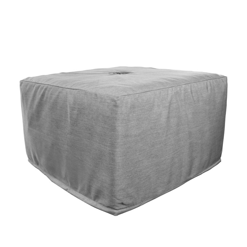 Repose-pieds extérieur Labraya avec coussin Sunbrella, Toile granit Sunbrella®