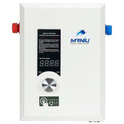 Electric Tankless Water Heater Mrniu 8KW 240 Volts On Demand Instant Endless With LED Display For Bathroom Shower