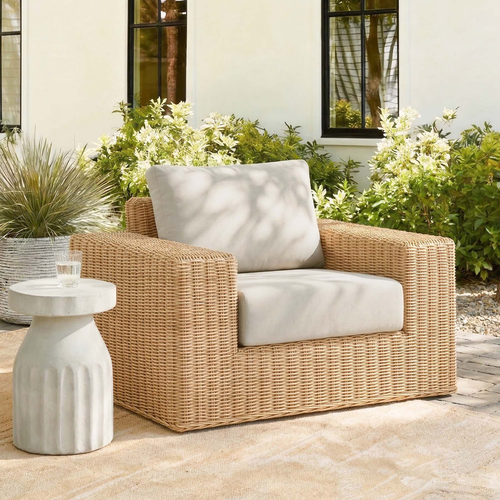 Emery Wicker Outdoor Lounge Chair