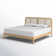 Blomquist Solid Wood Platform Bed with Rattan Inset Headboard