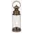 Gold Metal & Glass Lantern with Warm White LED Patio Light, Small-95978535
